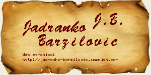 Jadranko Barzilović vizit kartica